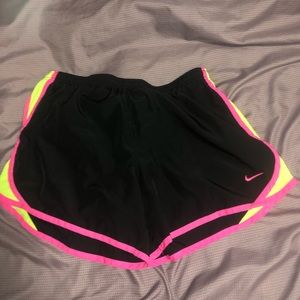 Nike tempo running shorts black pink yellow